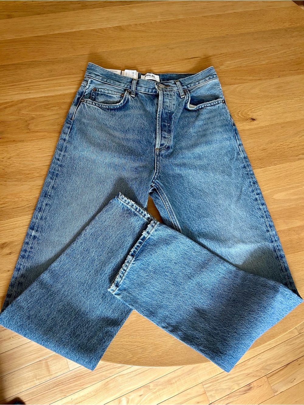Agolde Women’s Relaxed Straight Jeans - Light Blue Denim